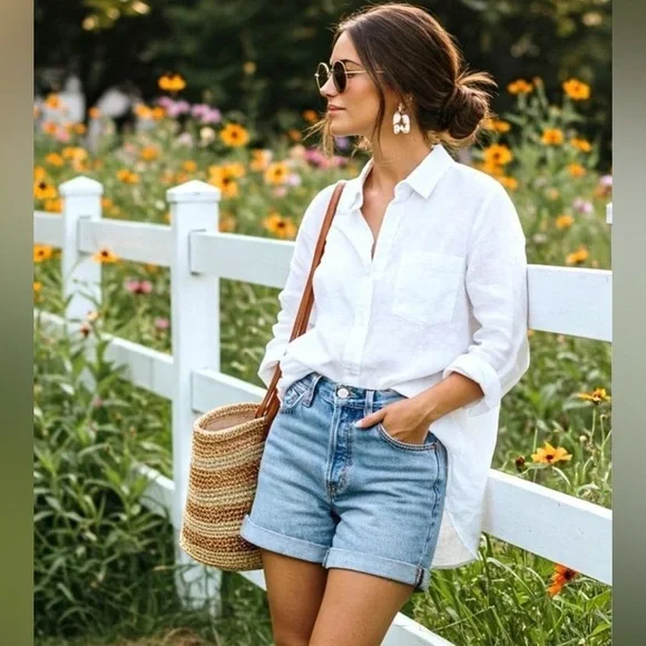 Old Navy Women’s High-Waisted 90’s OG Shorts 3 inch Inseam Size 6 - Picture 1 of 5